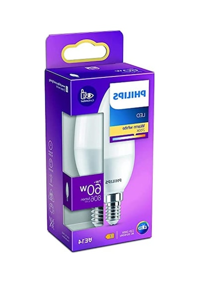Philips Led 60w B38 E14 Mum Tipi Sarı Işık Dim Edilmez Ampul Tekli Paket