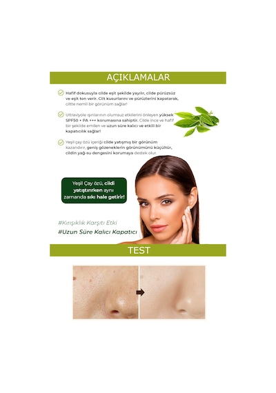 Deoproce Yeşil Çay Özlü Nemlendirici Tonlayıcı Leke  Kremi 40 ML
