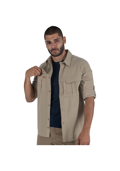 Combat Tactical Taktik Gömlek Fermuar Cepli Koruma Outdoor Gömlek Bej