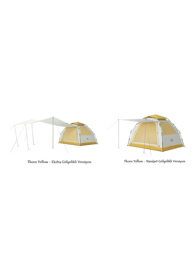 Naturehike Ango Es60 Gölgelikli Otomatik Kurulum Kamp Çadırı Thorn Yellow Sarı
