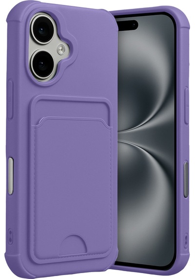 Apple iPhone  Uyumlu  17 Kelvin Kartvizitli Silikon - Lila