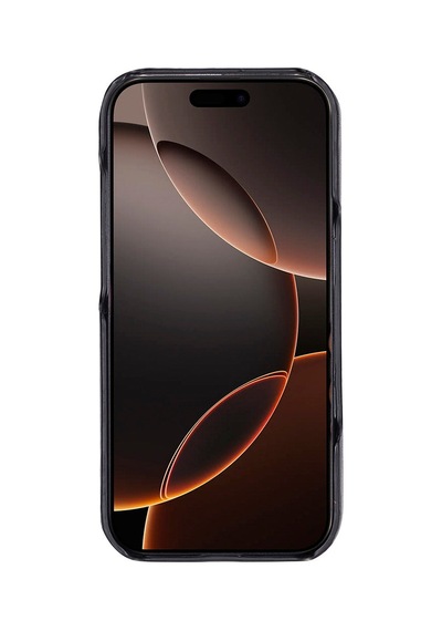 Bloomcase Ultimate Jacket Obsidian Black Apple Uyumlu iPhone 17 Pro Hakiki Deri Kılıf Siyah