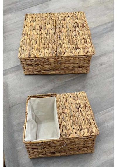 Morponi Hasır 2 Bölmeli Çok Amaçlı Sepet- Patates&soğan Sepeti 39 Cm X 22 Cm Svr Kahverengi
