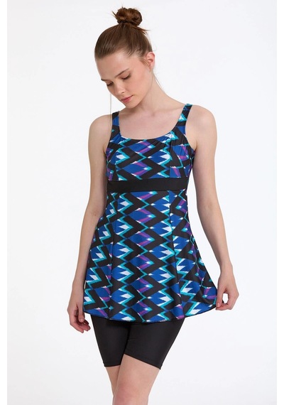 Angbutik Argento 0551-327 Kadın Taytlı Tankini Çok Renkli