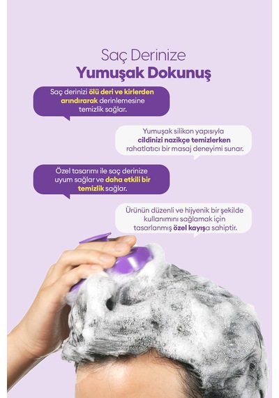 Saç Derisi Masaj Tarağı Kundal Shampoo Brush