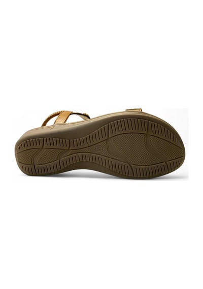 7053 Kadın Anatomik Taşlı Sandalet Camel