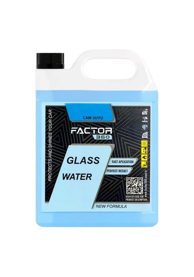 Factor360 Standart Yazlık Tipi Cam Suyu 5 Litre İz Bırakmaz Etkili Temizlik