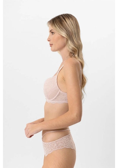 Pierre Cardin Soft Push Up Kaplı Dantelli Sütyen Takım Pudra