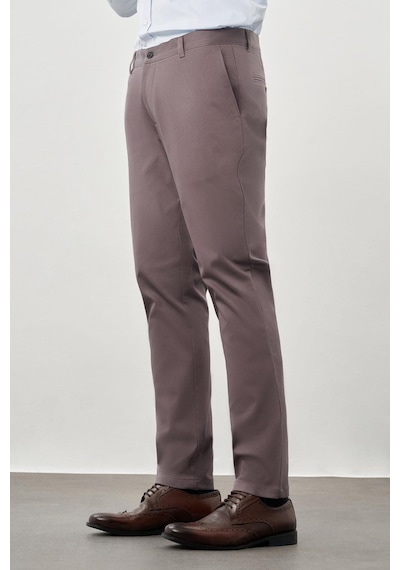 İmza Füme Düz Armürlü Pamuklu Yan Cep Comfort Fit Casual Pantolon 1003245169 Füme