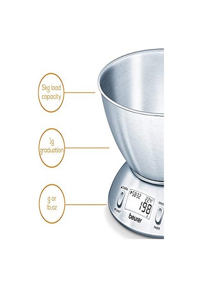 Beurer Ks 54 Mutfak Tartısı-ısı Ölçer Ve Zamanlayıcı 5 Kg