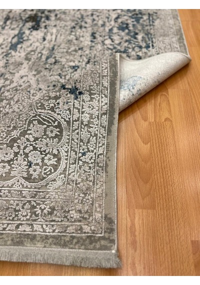 Mermer Desenli 200 X 300 Bambu Yün Halı Gri