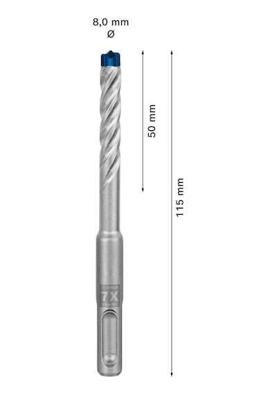 Bosch Expert Sds Plus-7x Kırıcı Delici Delme Ucu 8 X 50 X 115 Mm  - 2608900087