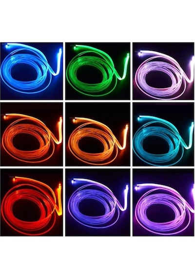 Araç Içi Atmosfer Ambiyans Led Neon Rgb App Kontrollü 5 Parça (505196319)