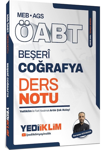 Yediiklim Yayınları Meb Ags Öabt Beşeri Coğrafya Ders Notu