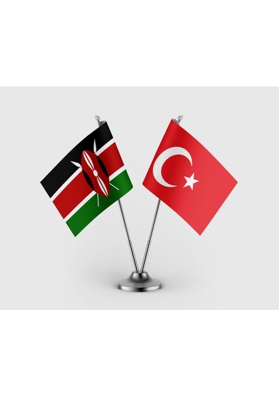 Kenya Ve Türkiye Bayrağı İkili Saten Masa Bayrağı Takımı Diğer
