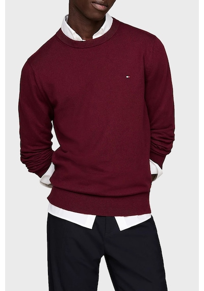 Tommy Hilfiger Pamuk Ve Kaşmir Karışımlı Regular Fit Bisiklet Yaka Kazak Erkek Kazak Mw0mw28046 Vlp Bordo