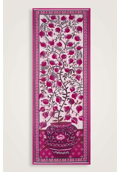 Imannoor Cennet Narı Fuşya Pamuk Şal 70x210 Fuschsia