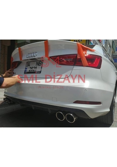 Audi A3 S3 Sedan 2013-16 Difüzör (Plastik) Tampon Arka Ek