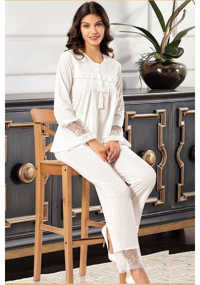 Xses 2130 Hamile Lohusa Pijama Takımı-ekru
