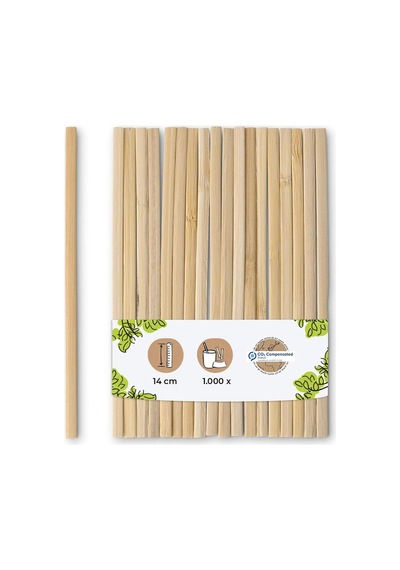 Özel Üretim %100 Bambu Kahve Karıştırıcı 140 Mm 250 Adet Sıcak İçecekler Çay Kahve Karıştırma Çubuğu