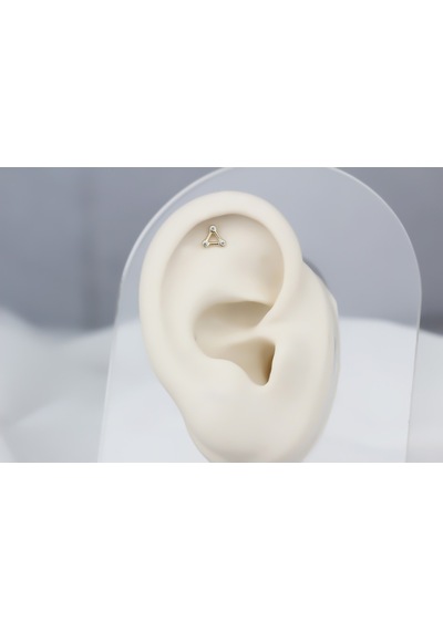 Glorria Altın Üçgen Helix Piercing (540178418) Sarı
