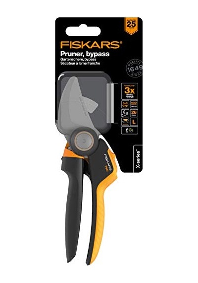 Bypass L Bahçe Makası, X Serisi Powergear, P961, Döner Sap, Taze Dallar İçin, Yapışmaz Kaplama, Paslanmaz Çelik B