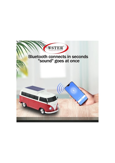 Minibüs Tasarımlı Bluetooth Speaker Sd Kart Usb Fm Radyolu Şarjlı Taşınabilir Kablosuz Hoparlör
