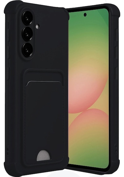 Samsung Samsung Uyumlu Galaxy A56 Kılıf Kelvin Kartvizitli Silikon - Siyah