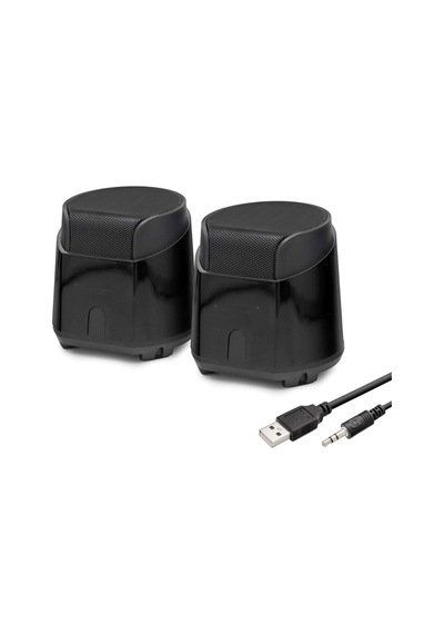 Masaüstü Hoparlör 1+1 Usb + 3.5mm - Siyah Hd6024