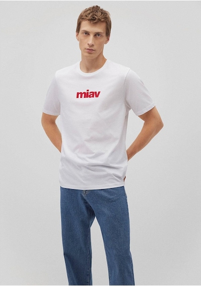 Mavi Erkek Miav Baskılı Tişört Beyaz 067153-622 Beyaz