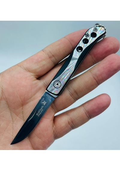 Wolfknife Fullmetal Miniceplik Kamp Bıçak Kurt Kamp Çakı //14cm--5433 Gri
