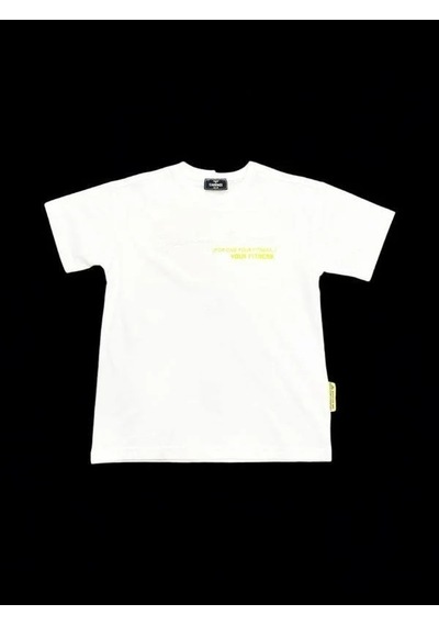 Carinos Erkek Çocuk Dreams Kabartma Yazılı Pamuklu Tshirt-14172 Beyaz