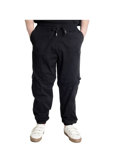 Mode Xl Büyük Beden Erkek Keten Kargo Jogger Valencia 21911 Siyah Siyah