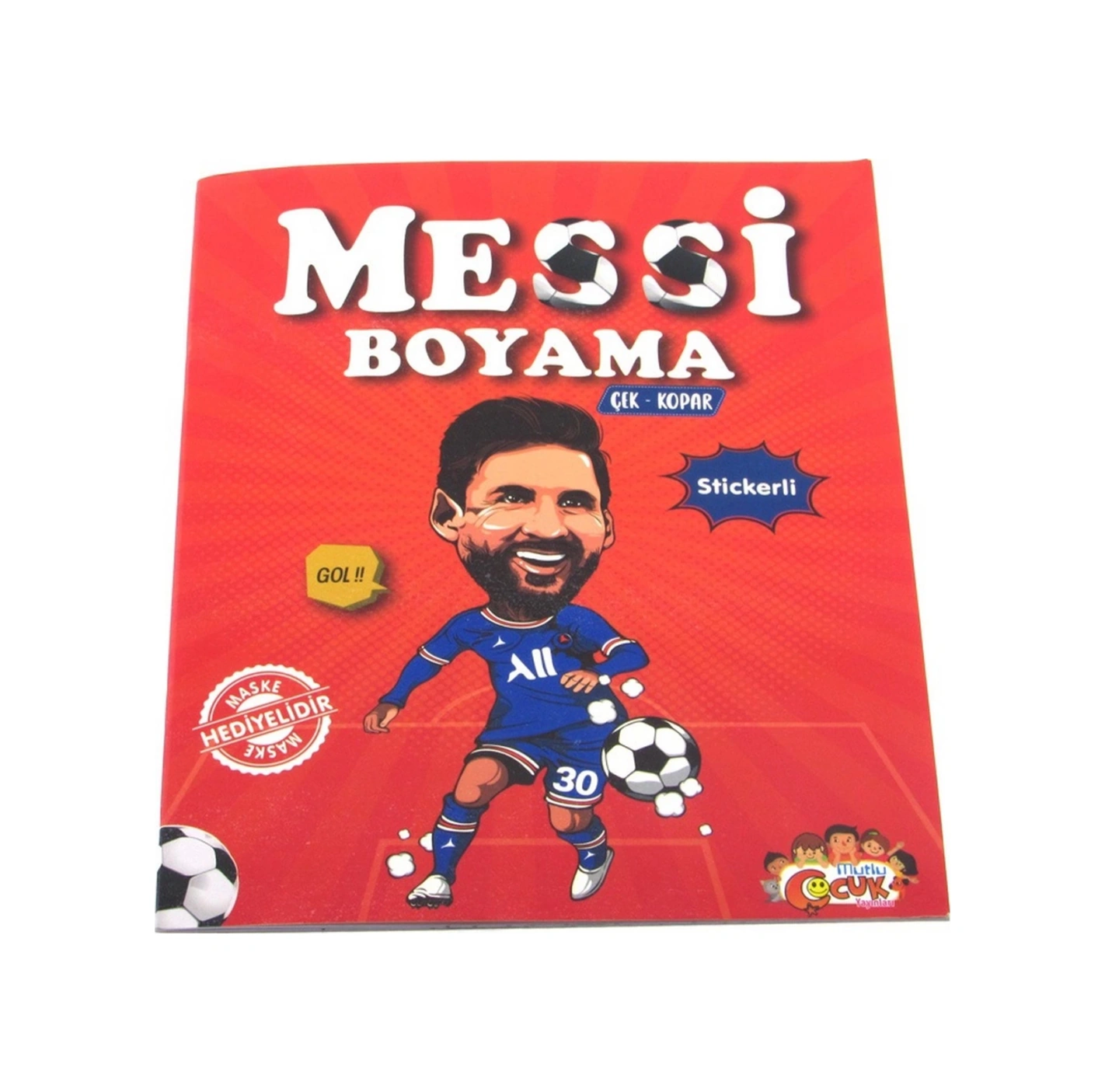 Messi Çıkartmalı Maskeli Boyama Kitabı