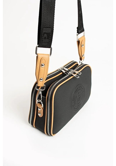 Just Polo Kadın Günlük Kullanıma Uygun Lakoste Ayarlanabilir Askılı Lüks Omuz Çantası Shoulder Bag Siyah Taba