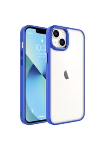 Lexroo İphone 14 Plus Krom Silikon Kılıf - Lacivert