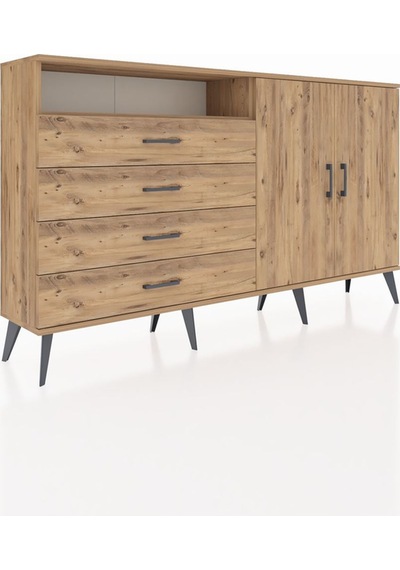 Arges Konsol 3 Raflı 4 Çekmeceli 2 Kapaklı 176x30x99 Çam-çam Atlas Çam/atlas Çam - Atlas Çam Arges Konsol 3 Raflı 4 Çekmeceli 2 Kapaklı 176x30x99 Çam-çam Atlas Çam/atlas Çam - Atlas Çam