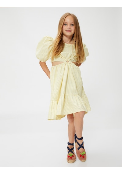 Koton Elbise Pencere Detaylı Balon Kollu Yuvarlak Yaka Fırfırlı Sarı Çizgili 3skg80045aw 3SKG80045AW1S6 Sarı Koton Elbise Pencere Detaylı Balon Kollu Yuvarlak Yaka Fırfırlı Sarı Çizgili 3skg80045aw 3SKG80045AW1S6 Sarı