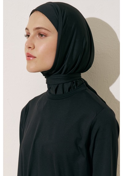 Manuka Tesettür Mayo Bone Siyah Siyah
