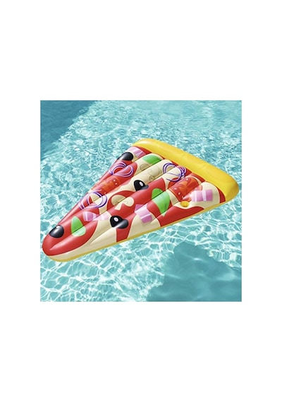 188 X 130 Cm Hava Yatağı İle Bardak Tutuculu 44038 Pizza Party Lounge Seti Açık Gri