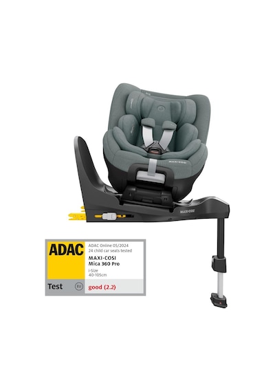 MaxiCosi Mica 360 Pro İSize Dünyanın İlk Kızaklı, Araç Dışına Çıkabilen Adac'Lı İsofix'Li 360 Dönebilir Yatabilir 018 Kg Bebek Oto Koltuğu Authentic Grey