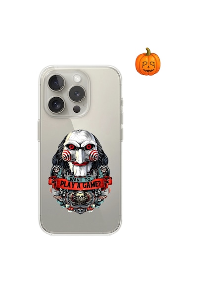 Dali Design Apple Uyumlu iPhone 12 Pro Max Şeffaf Kılıf Horror 7 Tasarımlı