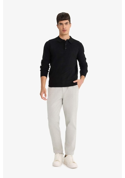 Defacto Standart Fit Polo Yaka Triko Kazak F1523ax25aubk27 Siyah