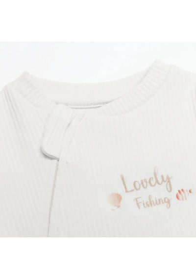 Bistyle Tulum Fermuarli Modal Lovely Fishing 15132 Ekru