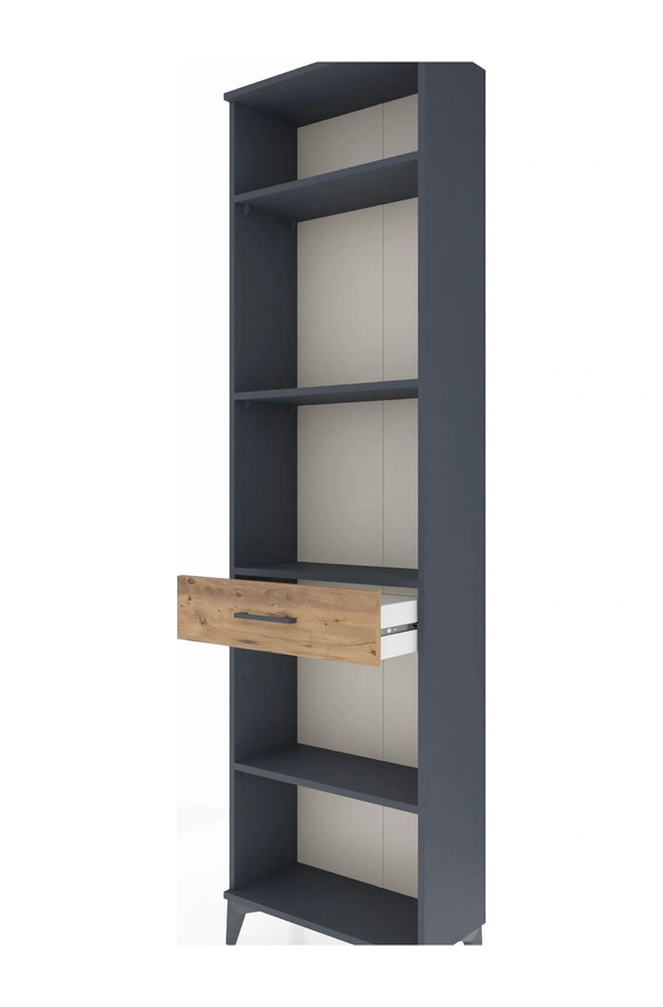 Arges Dolap 4 Raflı Tek Çekmeceli 60x30x221 Antrasit-çam Antrasit Arges Dolap 4 Raflı Tek Çekmeceli 60x30x221 Antrasit-çam Antrasit