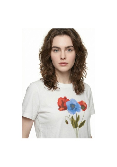 Regular Fit Beyaz Kadın T-shirt Lf2042631 Beyaz