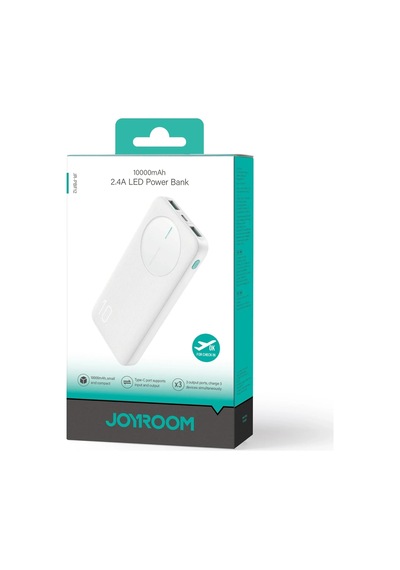 Joyroom Jr-pbf12 10.000 Mah Çok Çıkışlı Led Power Bank Beyaz