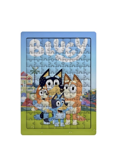 Ghostbastır Design Bluey 99 Parça Ayaklı Puzzle Dekoratif Çocuk Yapbozu 0127
