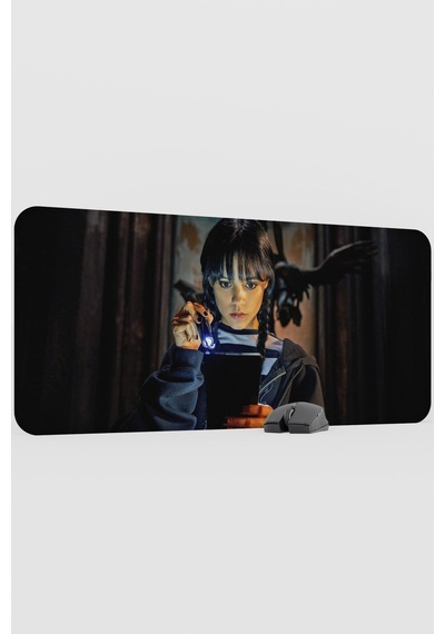 Wednesday V3 90x40 Xxl Gaming Kauçuk Kaymaz Taban Mouse Pad Fare Altlığı