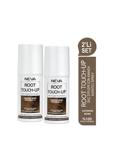 Neva Root Touch-up 2'li Set Kahve Saç Dipleri İçin Anında Kapatıcı Sprey 75ml
